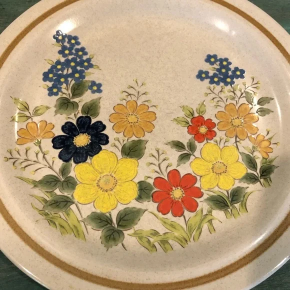 Flower Mikasa Vintage Dishes Set Of Mikasa Dinner Plates Stone